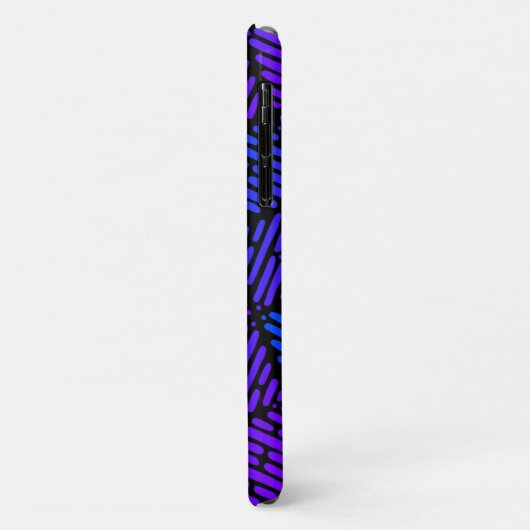 Paars, blauw en zwart lijnpatroon Case-Mate iPhone case (Achterkant/links)