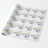 Paars Blauw Felicitaties Afstuderen Cadeaupapier (Uitgerold)
