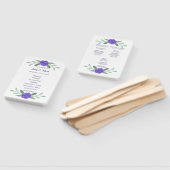Paars blauw-Floral-Greenery-programma Handwaaier (Niet-gemonteerd)
