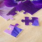 Paars-blauw-Floral-Pansy Pansies Flowers Legpuzzel (Zijkant)