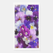 Paars-blauw-Floral-Pansy Pansies Flowers Servet (Voorkant)