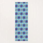 Paars blauw fractal Patroon Yogamat (Achterkant)