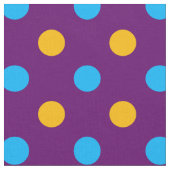 Paars Blauw Geel Stippen Design Stof (Close Up)