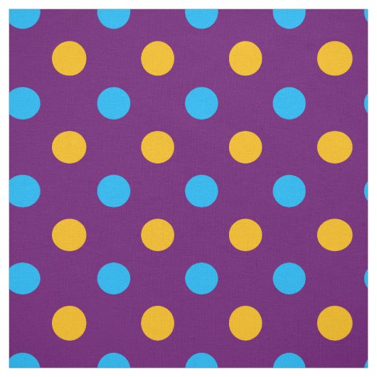Paars Blauw Geel Stippen Design Stof (Swatch)
