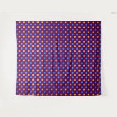 Paars Blauw Geel Stippen Design Wandkleed (Voorkant (horizontaal))