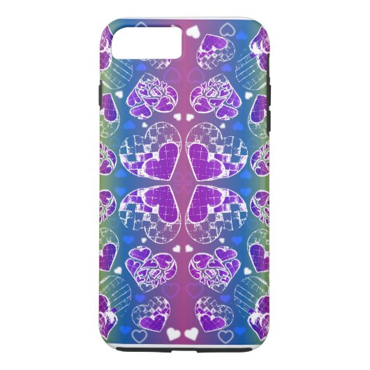 Paars, blauw, geel Whimsical-patroon Case-Mate iPhone Case (Achterkant)