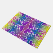 Paars, blauw, geel Whimsical-patroon Deurmat (Schuin)