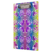 Paars, blauw, geel Whimsical-patroon Klembord (Links)