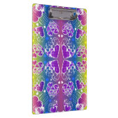 Paars, blauw, geel Whimsical-patroon Klembord (Rechts)