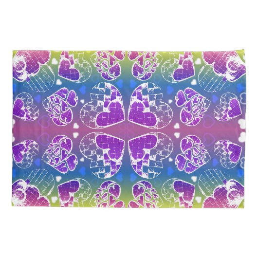 Paars, blauw, geel Whimsical-patroon Kussensloop (Achterkant)