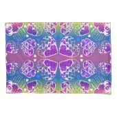 Paars, blauw, geel Whimsical-patroon Kussensloop (Voorkant)