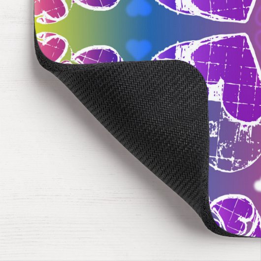 Paars, blauw, geel Whimsical-patroon Muismat (Hoek)