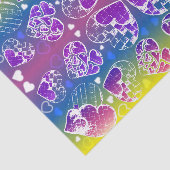 Paars, blauw, geel Whimsical-patroon Tissuepapier (Detail)