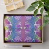 Paars, blauw, geel Whimsical-patroon Tissuepapier (Geschenk)