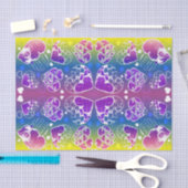 Paars, blauw, geel Whimsical-patroon Tissuepapier (Craft)