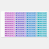 Paars blauw geluid  script labels (Vel)