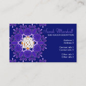 Paars + blauw geometrisch ventilator Visitekaartje (Voorkant)