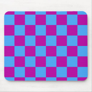 Paars Blauw Geruit Geruit Patroon Muismat