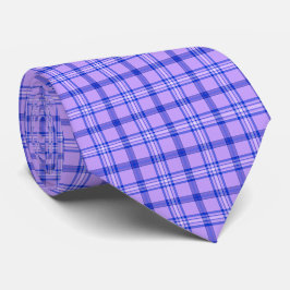 Paars Blauw Geruit Klassiek Patroon Helder Stropda Stropdas