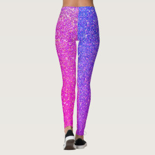 Paars blauw glitter ombre matig stijlvol leggings
