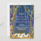 Paars, Blauw, Gouden Glitters Magisch Bos Kaart (Voorkant)