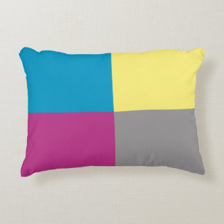 Paars blauw grijs patroon accent kussen