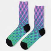 Paars Blauw Groen Geel Sokken (Links)
