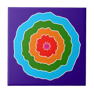 Paars Blauw Groen Oranje Rood Tegeltje