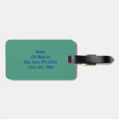 Paars Blauw Groen Patroon Bagagelabel (Achterkant horizontaal)