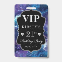 Paars Blauw Hemels Glitter Agaat Verjaardag VIP