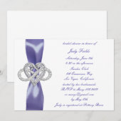 Paars blauw Infinity Heart Vrijgezellenfeest Kaart (Voorkant / Achterkant)