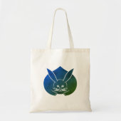 Paars Blauw Japan Rabbit Mon Grafisch Tote Bag (Voorkant)