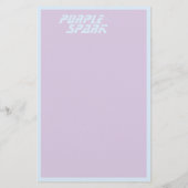 Paars Blauw Klein Bedrijf Briefpapier (Achterkant)