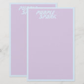 Paars Blauw Klein Bedrijf Briefpapier (Voorkant / Achterkant)