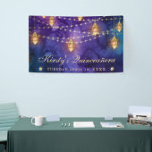 Paars & Blauw Lantern Quinceanera Spandoek (Beurs)