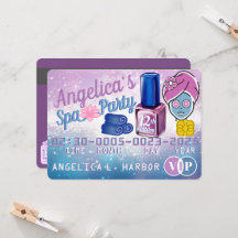 Paars & Blauw Meiden VIP Creditcard Spa Feestje