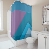 Paars blauw met meerdere kleuren douchegordijn (In situ)