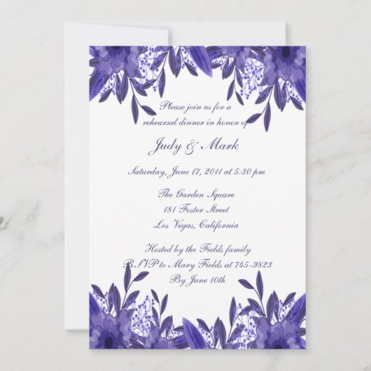 Paars blauw-oliefolie-repetitie dinaal kaart