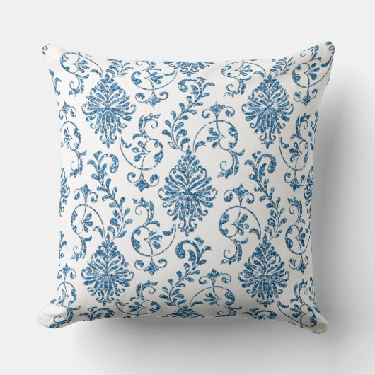 Paars/blauw omkeerbaar strooiseldecoratief kussen (Voorkant)