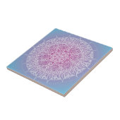 Paars/blauw oostervormig ontwerp Tegeltje (Zijkant)