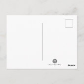 Paars & Blauw Regency Franse Modetekening Briefkaart (Achterkant)