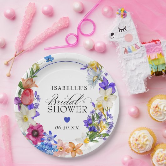 Paars Blauw Rode Wilde Vrijgezellenfeest Papieren Bordje (Feest)