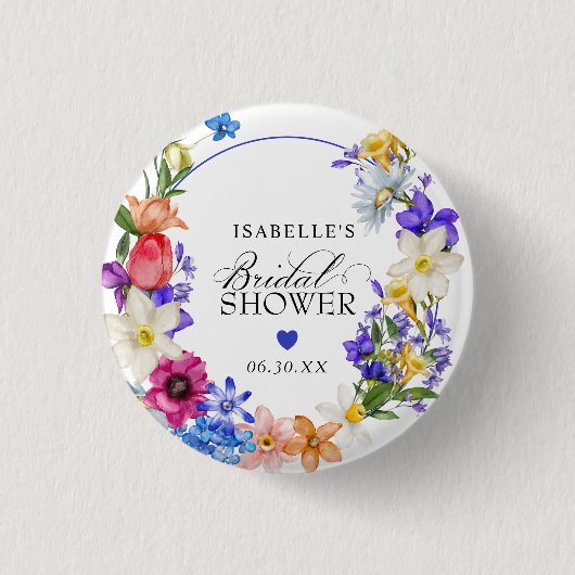 Paars Blauw Rode Wilde Vrijgezellenfeest Ronde Button 3,2 Cm (Voorkant)