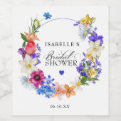 Paars Blauw Rode Wilde Vrijgezellenfeest Wijn Etiket (Enkel label)