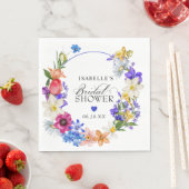 Paars Blauw Rood Bruidsboeket Bruiloft Servet (Insitu)