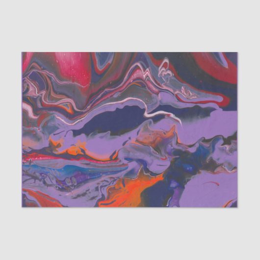 Paars blauw rood Oranje wit ontkoppelingspagina Ab Tissuepapier (Voorkant)