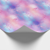 Paars, Blauw & Roze Abstract Pastel Cadeaupapier (Hoek)