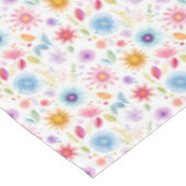 Paars Blauw Roze Boho Wildbloem Tafelkleed (Gekanteld)