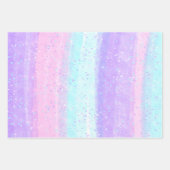 Paars, blauw, roze gelukkige verjaardag inpakpapier vel (Voorkant 3)