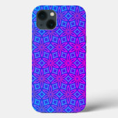 Paars Blauw Roze Kaleidoscoop Patroon Boho Case-Mate iPhone Case (Achterkant)